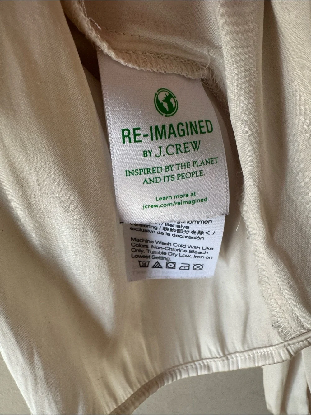 J. Crew Ruffle Neck Drapey Blouse Ivory XL